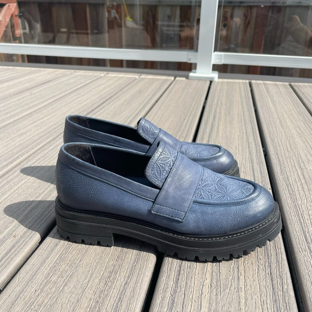 Miz Mooz NYC Daria blue loafers